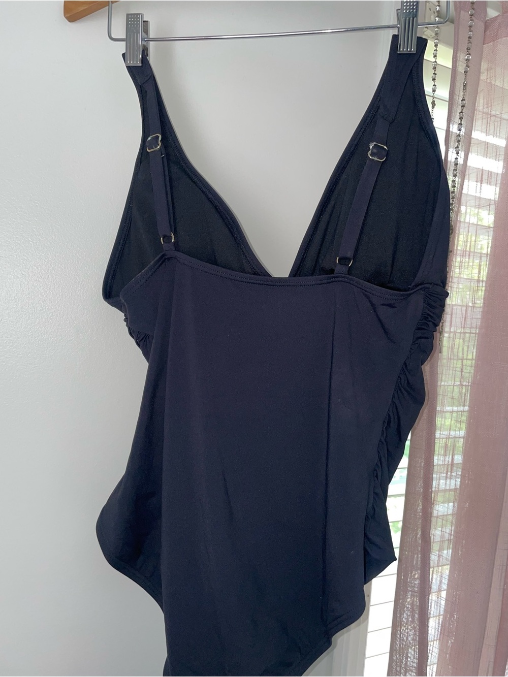 Classic Michael Kors Black One-Piece Swimsuit with Ring Detail - Picture 3 of 4